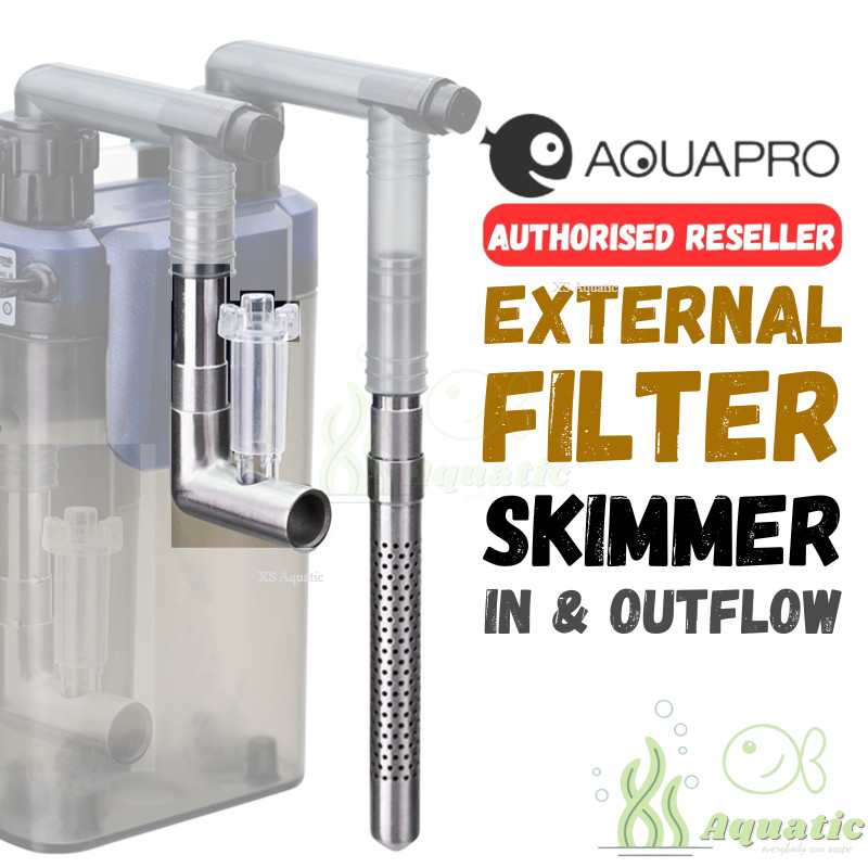 AQUAPRO Inlet และ Outlet ปรับเปลี่ยน Skimmer Outflow Head สําหรับ HOB Canister กรอง Lily ท่อ Wuxian鱼力油膜进口