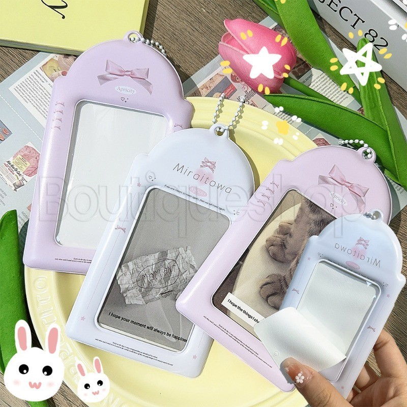 [ แนะนํา] ปลอกการ์ด PVC - เคสป้องกันภาพถ่าย - จี้สไตล์ INS - ที่ใส่บัตรประจําตัว - หวาน, สร้างสรรค์, DIY - กระเป๋าพวงกุญแจแขวนตกแต่ง - อุปกรณ์สํานักงานของโรงเรียน