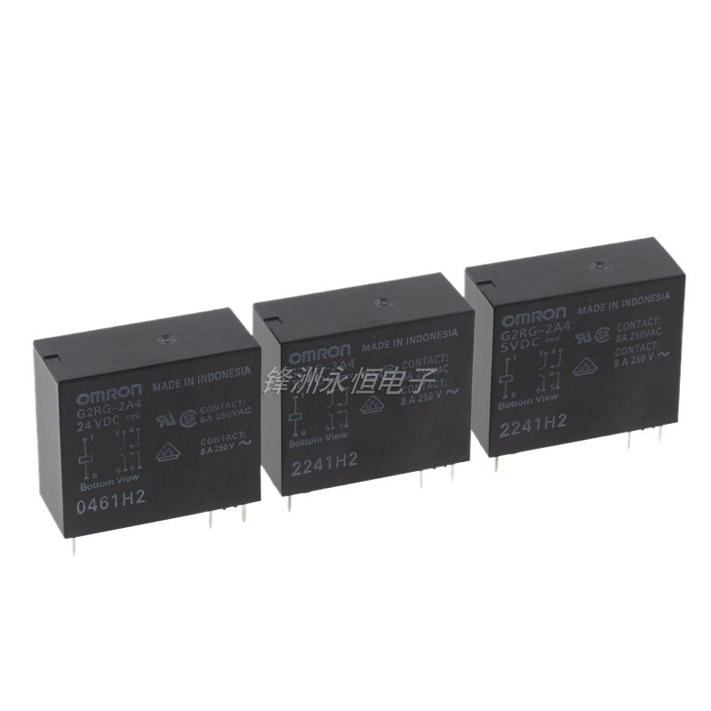 รีเลย์เดิม G2RG-2A4-12VDC G2RG-2A4-24VDC DC5V 8A 6 Pins