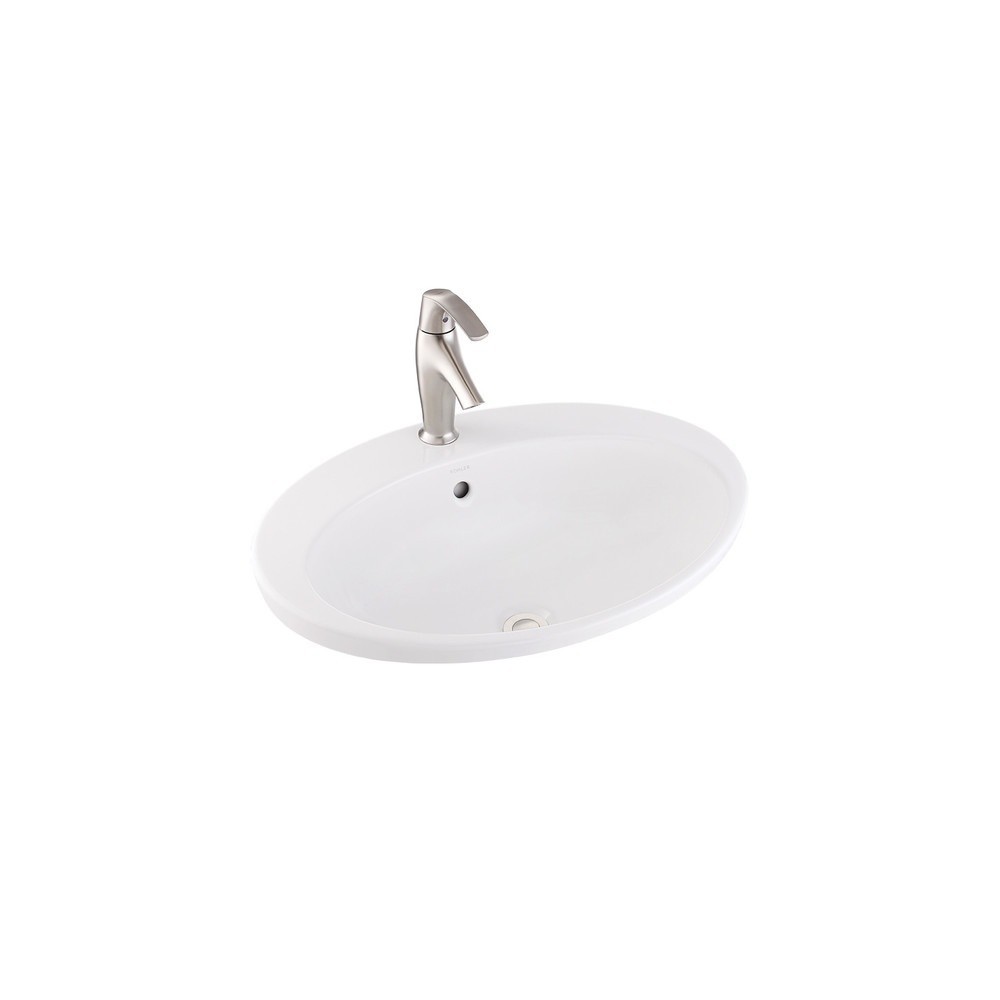 Deluxy Official Shop Kohler อ่างล้างหน้าฝังบนเคาน์เตอร์ **ไม่รวมก๊อกน้ำ** รุ่น คาเรส K-2759X-1-0