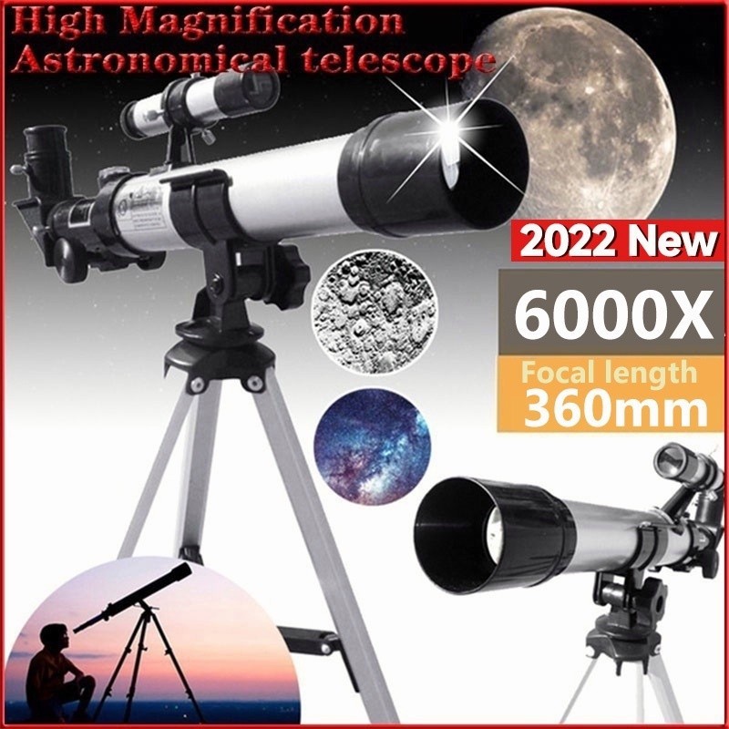 กล้องโทรทรรศน์มืออาชีพกล้องโทรทรรศน์ดาราศาสตร์ Bezel AstronôMica 6000X Monocle ขาตั้งกล้องแบบปรับได้ที่วางหักเห