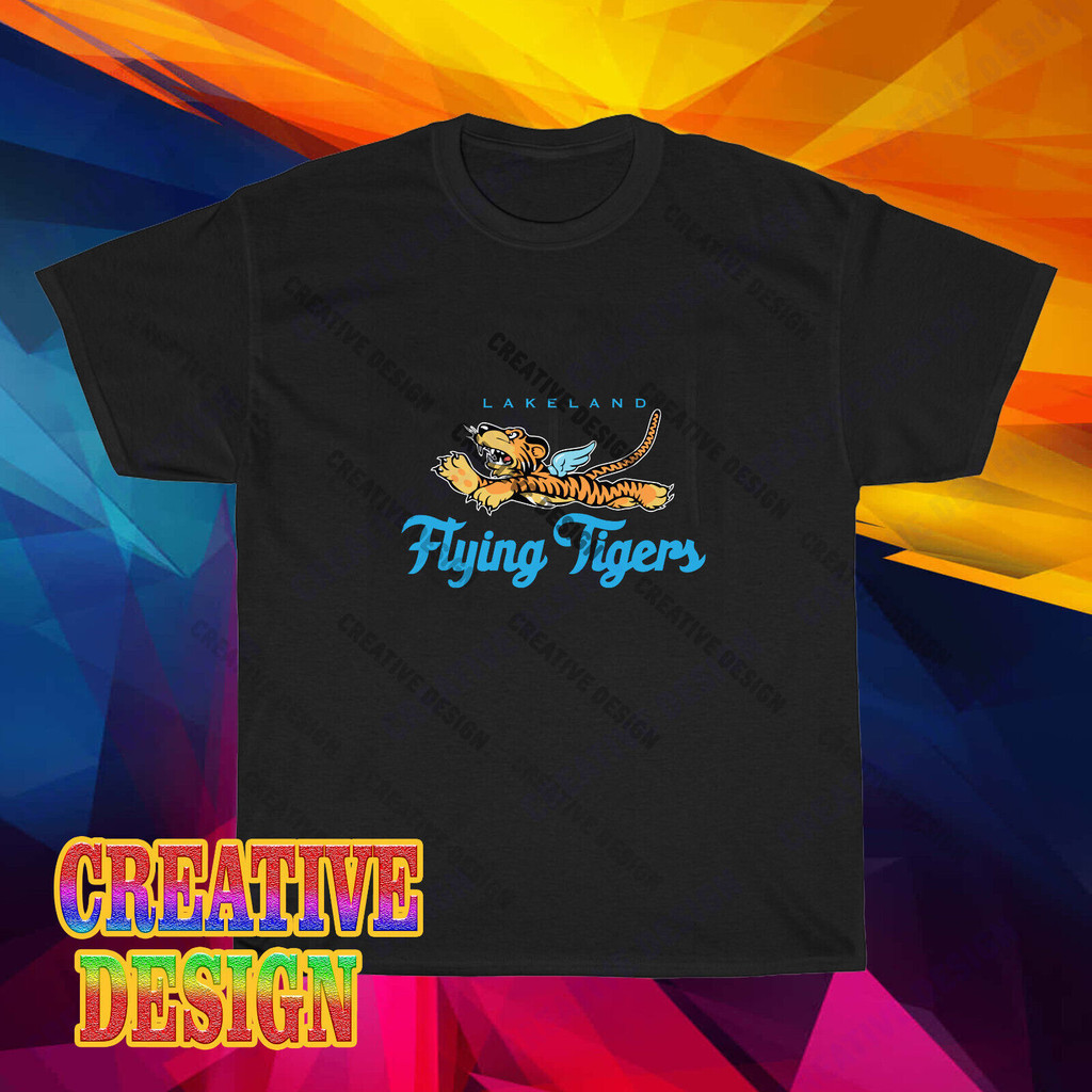 รูปแบบใหม่ Flying Tigers Insignia Logo เสื้อยืดผู้ชายสีดํา