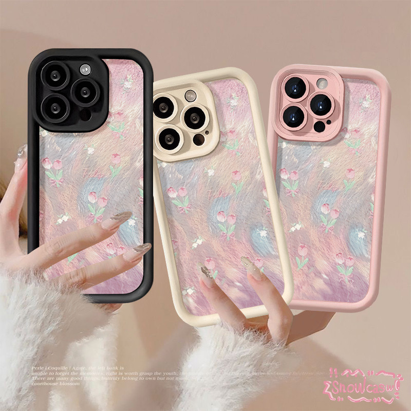 คู่รักดอกทิวลิปแสนโรแมนติ เคส Redmi 12C 9 A1 10C 10A 10 13C 9C 9T 9A NFC 9C Note 12 11 10 9 13 8 Pro 10s 11s POCO M3