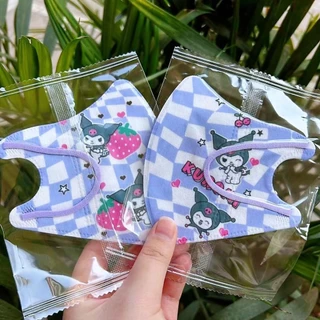 [ในสต็อก] Kuromi 50PCS 3D Face Mask สําหรับเด็ก 3ply Breathable หน้ากากป้องกันการ์ตูน Duckbill 3D ผีเสื้อเด็กหน้ากากเด็ก 3D ที่จอดรถ包立装口