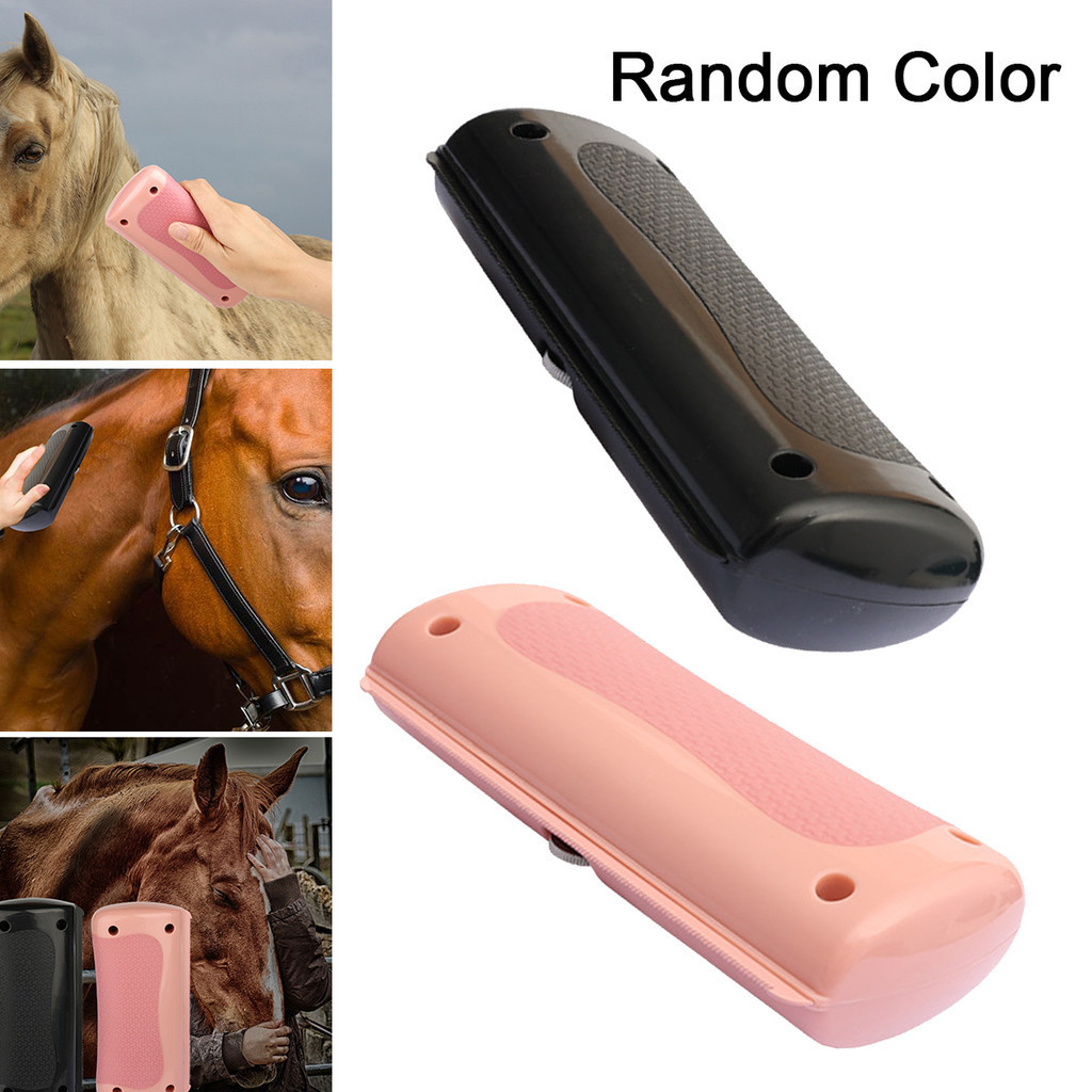 2024 ใหม่ Horse Grooming แปรงสีสุ่มนวดทําความสะอาดหมัด Tick Removal ยางหวีผม Body Mane หางแปรงขนแปรงม้าอุปกรณ์เสริม