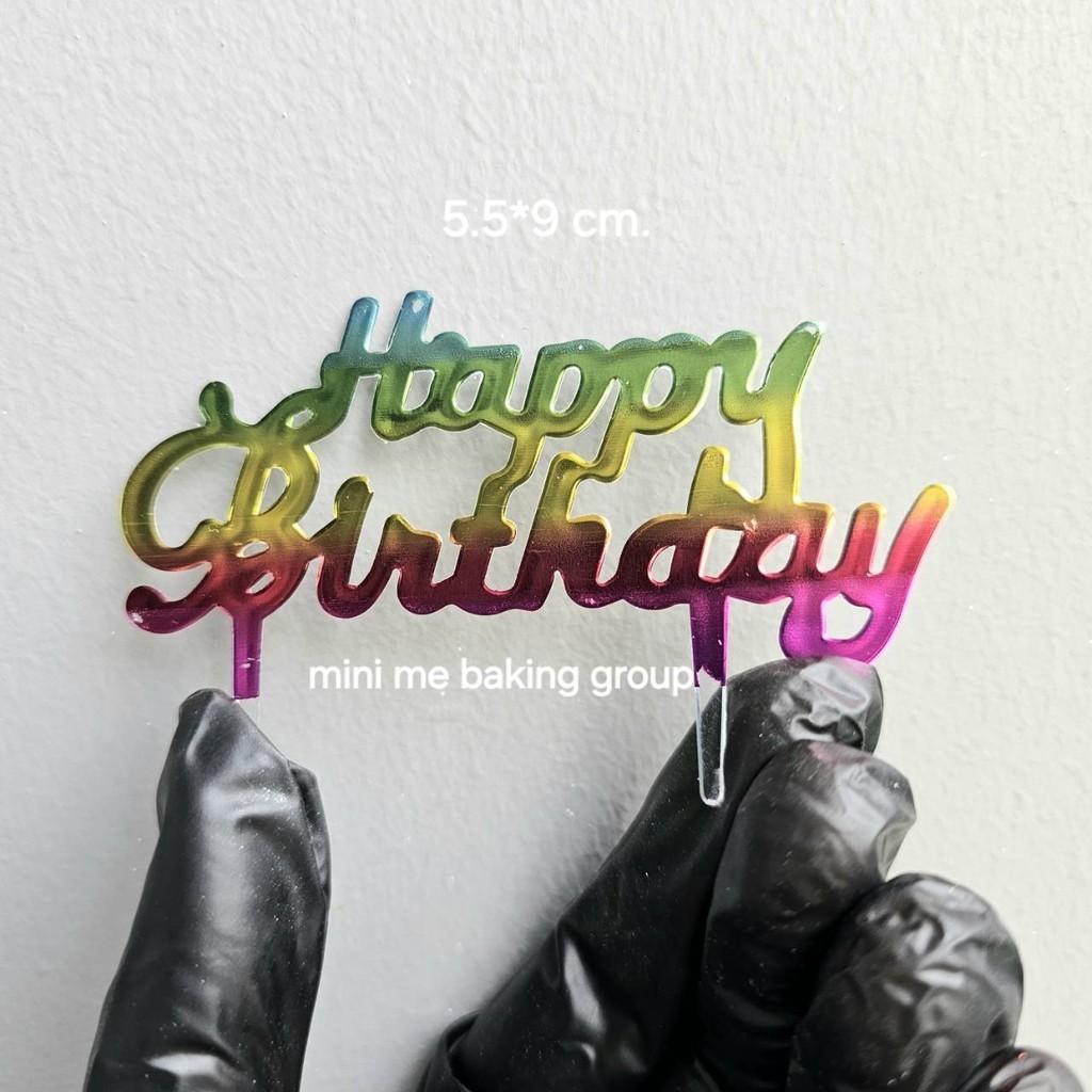 ป้ายปักเค้กพลาสติกhappy birthday 10 ชิ้น/ชุด (4) ราคา ถูกที่สุด ดีลบีเคเค แกลเลอรีภาพที่ 4