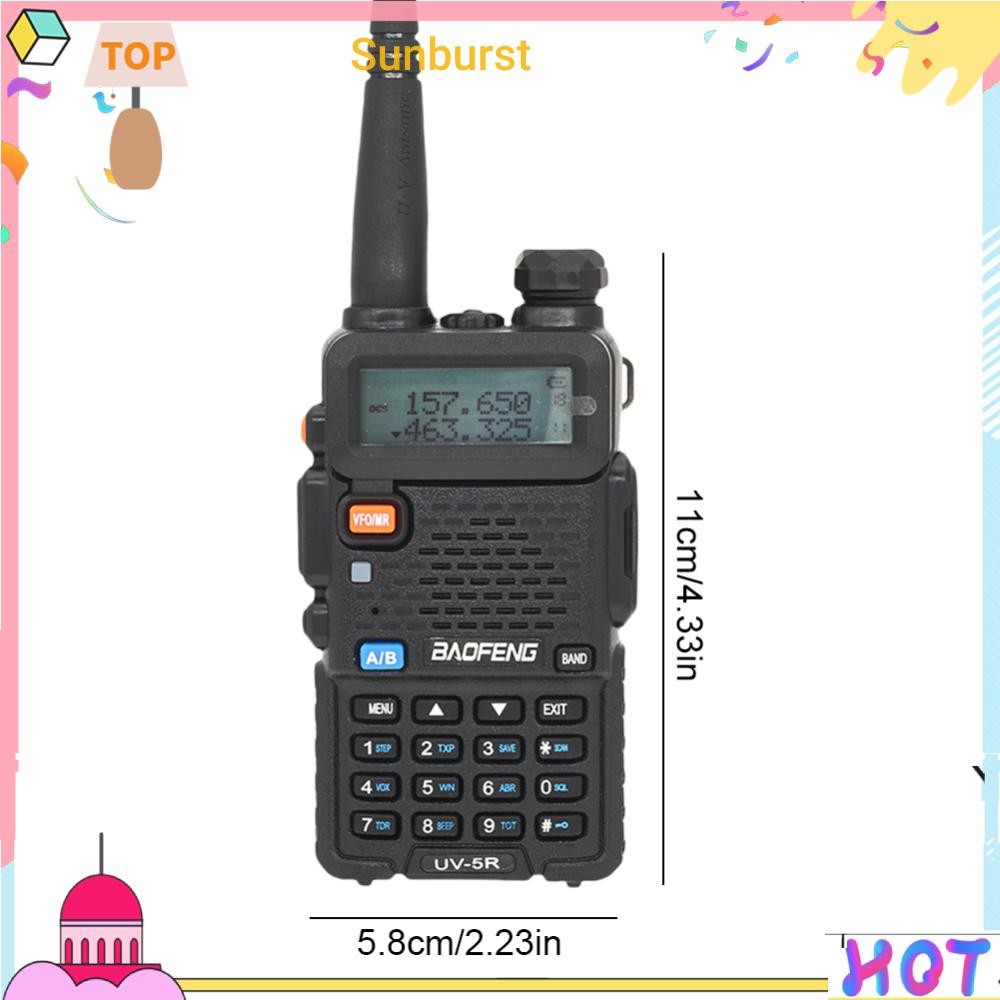เครื่องส่งรับวิทยุมือถือ UV-5R 136-174MHz & 400-520MHz 5W วิทยุสองทางแบบ Dual Band [Sunburst11.th]