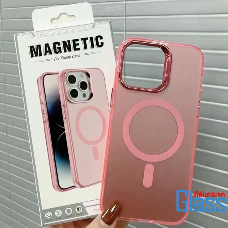 IMD เคสแม่เหล็ก เคลือบด้วยไฟฟ้าสำหรับ iPhone 17 16 15 14 13 12 Pro Max ไอโฟน11 XR XSMax 7 8Plus รองรับการชาร์จแบบไร้สาย รูปที่ 8