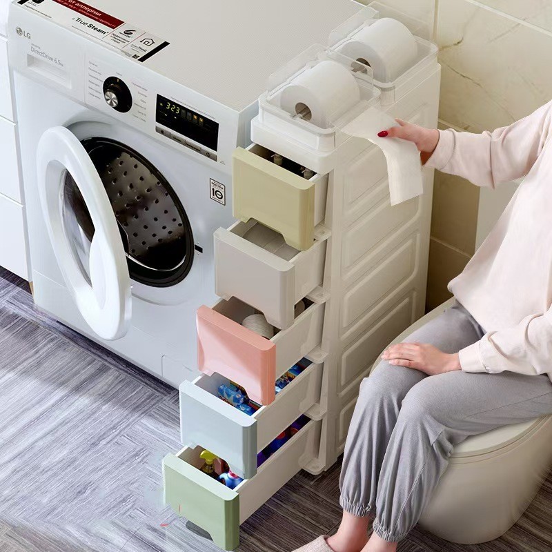 Kaman ลิ้นชัก ลิ้นชักเก็บของ ตู้เก็บของแบบหลายชั้น ขาว/มาการอง เพิ่มหนา มีล้อ 7 ชั้น - รูปที่ 7