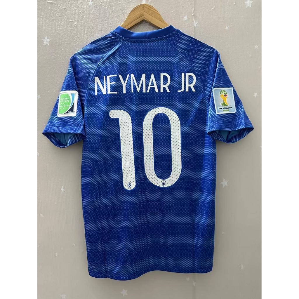 MARCyoyostop2014 Away NEYMAR JR T.SILVA คุณภาพสูง Retro Football Jersey เสื้อยืดแบบกําหนดเอง HULK