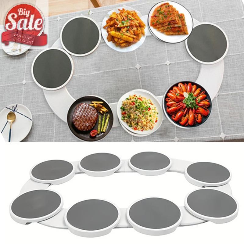 Af หมุนถาดโต๊ะอาหาร Non Skid Lazy Susan สะดวกหมุนอาหาร Turntable หมุนแผ่น Helper สําหรับร้านอาหารห้องครัว A