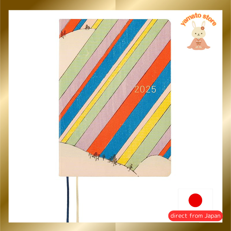 Hobonichi Techo 2025 HON Geisodo / Bijutsu Kai (Rainbow) [A6 / 1 Day 1 Page / January / Starts on Mo
