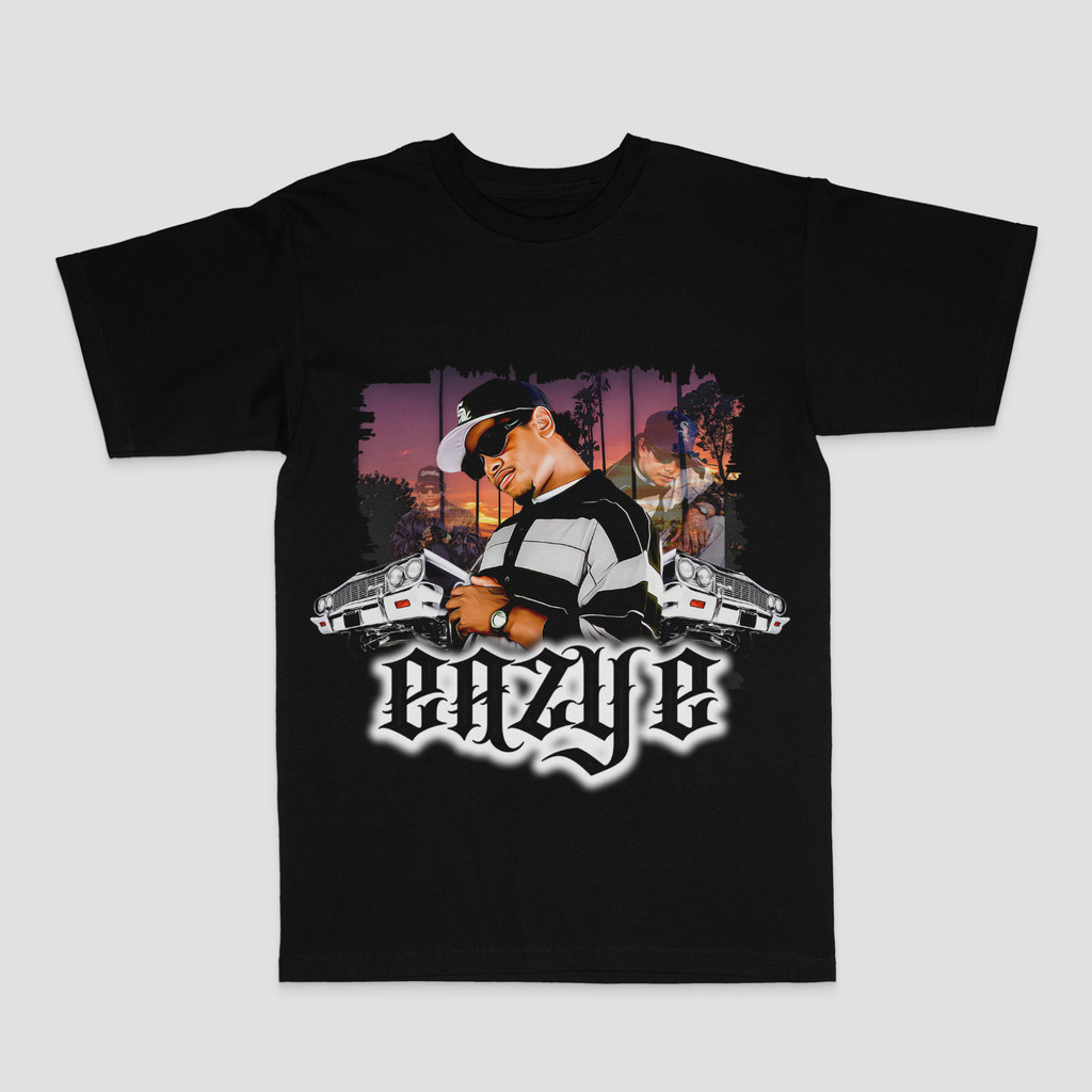 เสื้อยืด Eazy E Compton Top Hip-Hop Rap Adult Mens T-Shirt