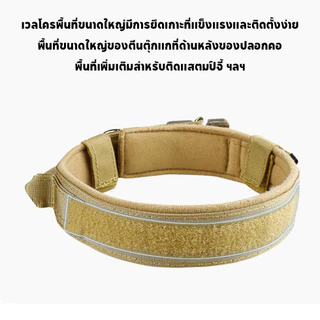 BHQ ปลอกคอสุนัข แบบไนล่อน ทนทานแข็งแรง ปรับขนาดได้ สำหรับสุนัขขนาดกลางใหญ่ M/L/XL