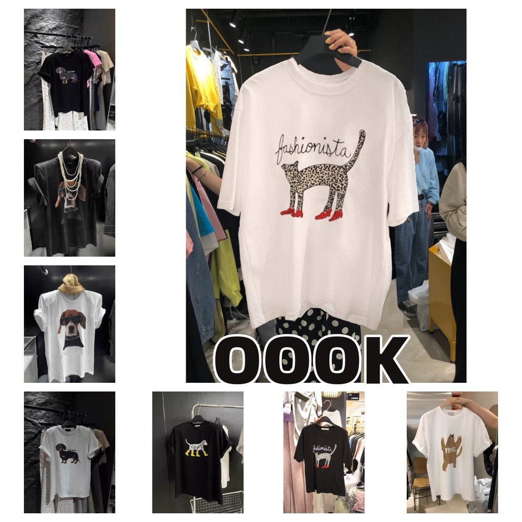 [ส่งจากโรงงาน]ออก24ชั่วโมง OOOK PAPA.XQ BREAKFAST FOR CHAMPS TEE🦮(NEW! เสื้อยืดโอเวอร์ไซส์ ลายใหม่ล่าสุด พร้อมส่ง⚡️🔥)