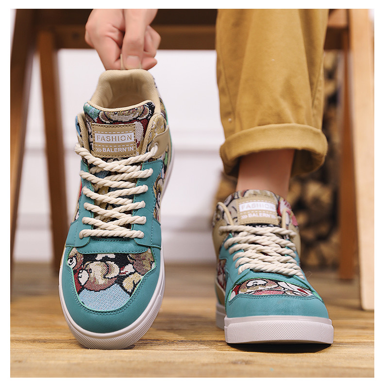 39-47 Plus ขนาดรองเท้าผู้ชาย High-Top รองเท้าผู้ชายรองเท้าผ้าใบคุณภาพสูงผู้ชาย Plus ขนาดรองเท้า 45 46 47