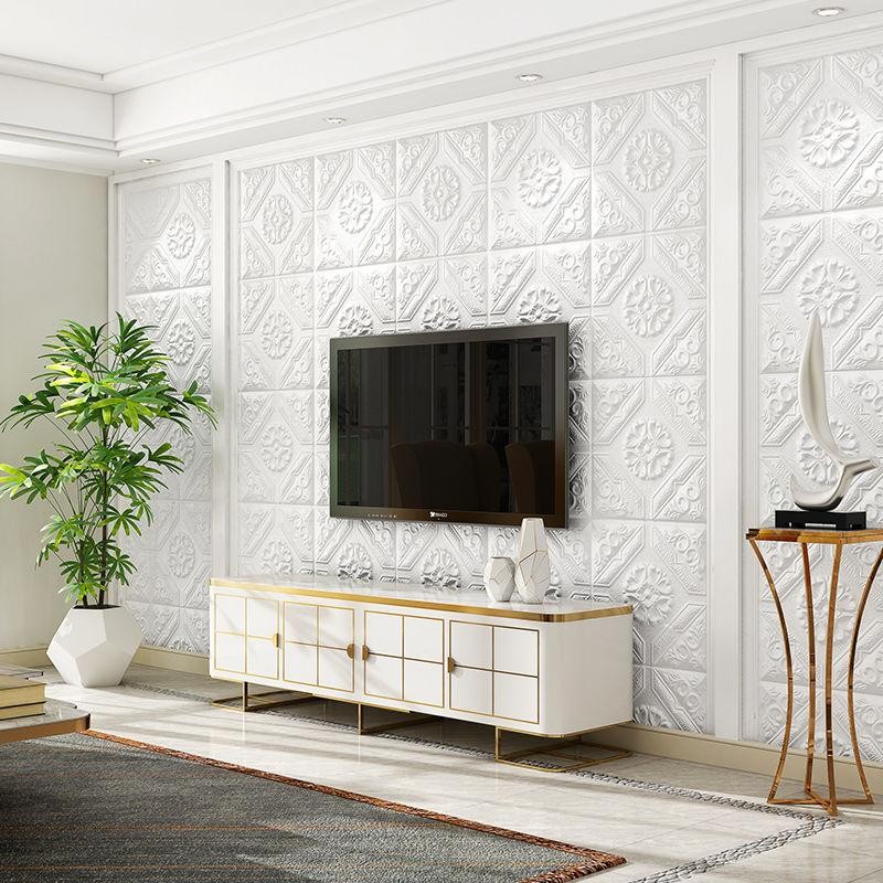 35cm วอลเปเปอร์ติดผนัง 3d มีกาวในตัวสติ๊กเกอร์ติดผนัง ตกแต่งห้อง วอลล์เปเปอร์ กันน้ำ วอลเปเปอร์ สติ๊กเกอร์ตกแต่งห้องนอน - รูปที่ 6