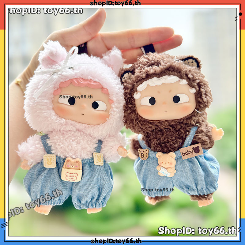 【ไม่รวมตุ๊กตา】เสื้อผ้า OZAI ชุดเอี๊ยมหมีเค้กยีนส์ OZAI