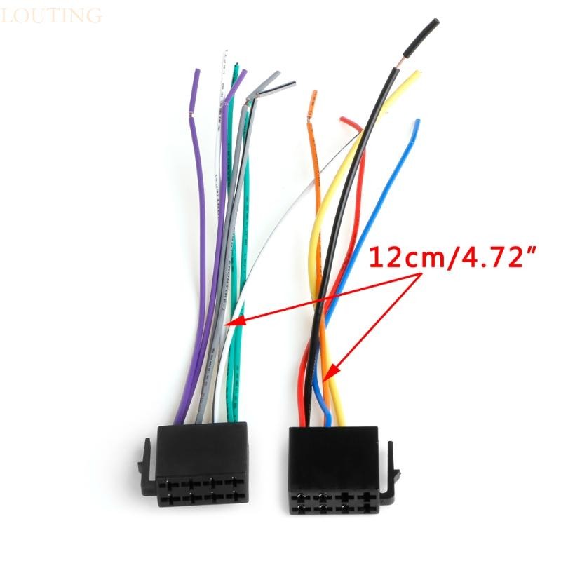 Louting Universal หญิง ISO สายไฟรถวิทยุ Adaptor Connector ชุดปลั๊กสายไฟ