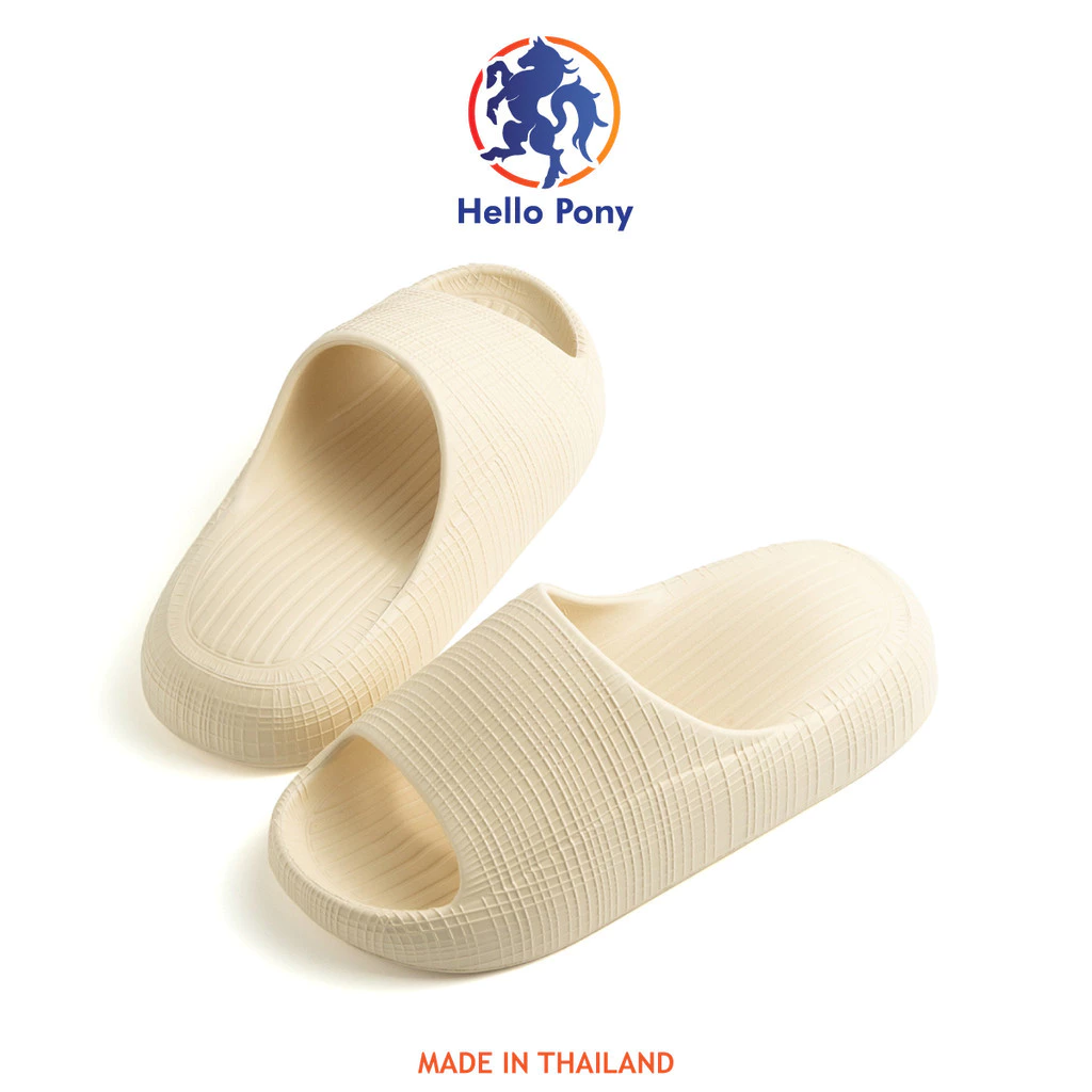 Hello Pony MHM4013 ลายตาราง รองเท้านิ่ม ส่งเร็ว รองเท้าใส่อยู่บ้าน ผู้หญิง รองเม้า แตะ กันลื่น Unisex ใส่สบาย รองเท้าแตะ thumbnail 6