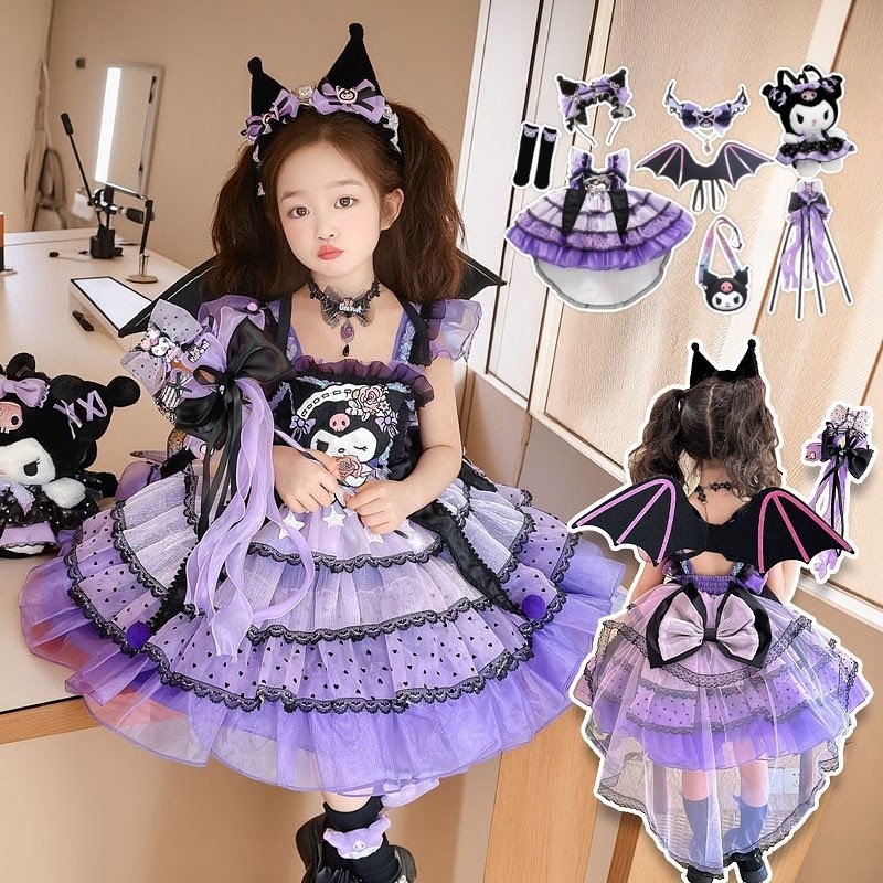 Girls 'summer dress Children's sling Princess Lolita dress Birthday Kuromi Cosplay costume