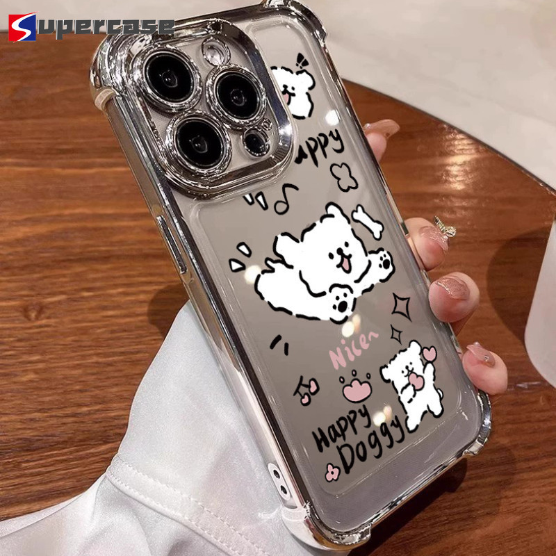 น่ารักวิ่งลูกสุนัขเคสโทรศัพท์สําหรับ Google Pixel 10 9 8 7 Pro XL 9A 8A 7A GooglePixel10 GooglePixel