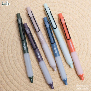 Oniso - ปากกาเจล แบบกด มียางจับนุ่มมือ หัวลูกลื่น2ชั้น รุ่นONI-9133 หมึกสีน้ำเงิน 0.5mm.