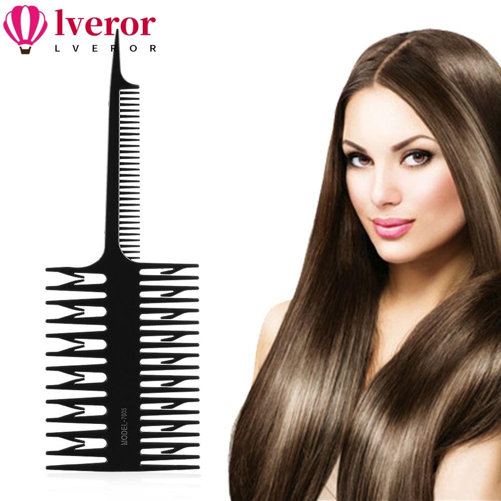 Lveror Salon Dyeing Tool Professional Fish Bone Shape DIY ไฮไลท์