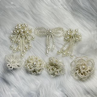 1ชิ้นบิ๊กพู่ริบบิ้นมุกดอกไม้ ทําเอง อุดตันรองเท้าแตะสติกเกอร…