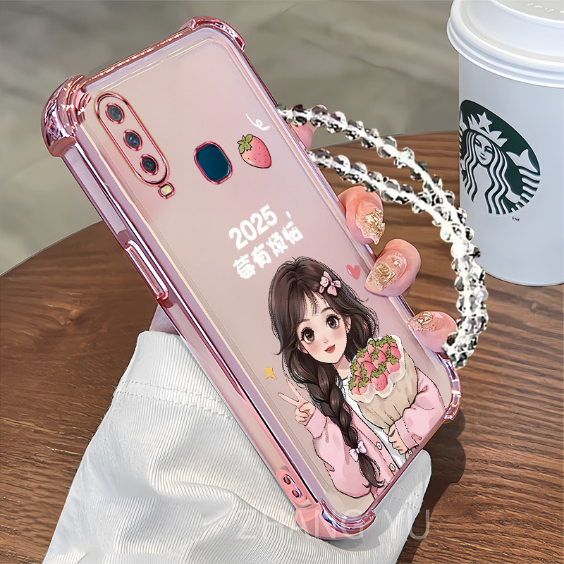 เคส VIVO Y11 Y12 Y15 Y17 Y19 1901 1902 1906 1916 U10 1915 เคสโทรศัพท์สําหรับใหม่ซิลิโคนสี่มุมป้องกันการตก MFN