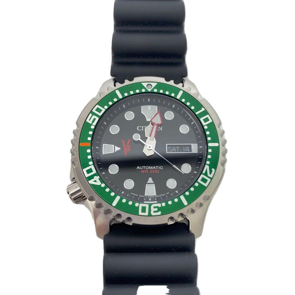CITIZEN men's watch automatic analog grabber BLK GN-4-S 237 500 Direct from Japan Secondhand