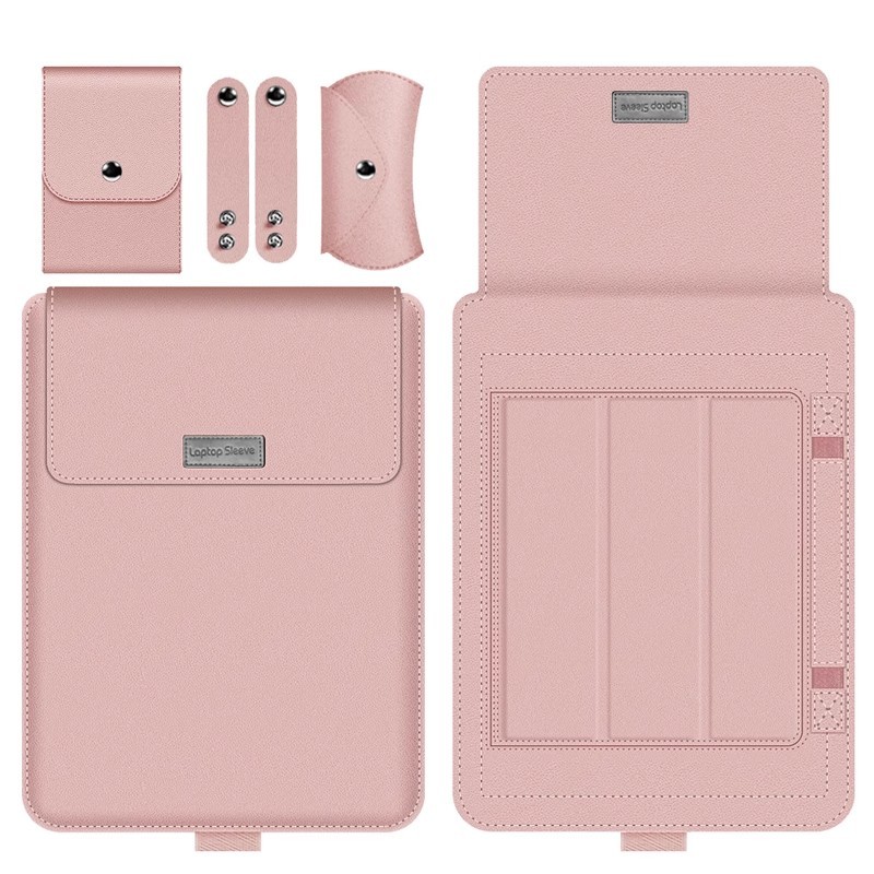 เคสโน๊ตบุ๊ค เคสหนังใส่โน๊ตบุ๊คพร้อมขาตั้งอัพเกรดขนาด 13/14/15/16 นิ้ว เคสแท็บเล็ตกันน้ำมีช่องใส่ของด้านใน