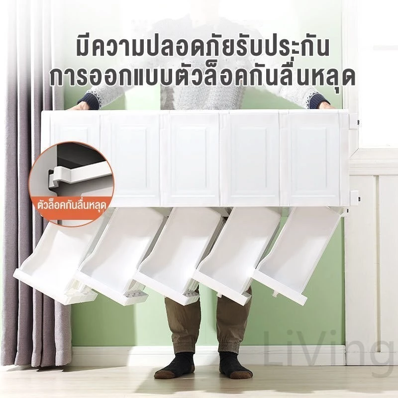 Living ลิ้นชักใส่เสื้อผ้า 3-7ชั้น ตู้เสื้อผ้า มีล้อ เป็นมิตรกับสิ่แวดล้อม thumbnail 6