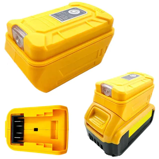 Usb + type-c อะแดปเตอร์แบตเตอรี่เอาต์พุตสําหรับ Makita/DeWalt/Milkwaukee 18V20V แบตเตอรี่ Li-ion พร้อมไฟ LED Power Bank เครื่องชาร์จโทรศัพท์