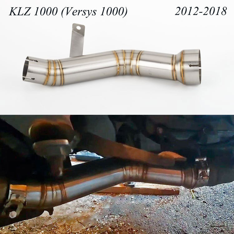 ขายร้อนรถจักรยานยนต์ดัดแปลงท่อไอเสีย KLZ To Drum ส่วนกลาง KLZ 1000 Versys 1000 2012-2018
