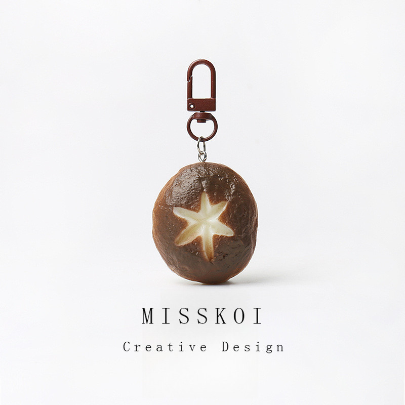 Mjt สนุกจําลองอาหารพริกเห็ดพวงกุญแจจี้กระเป๋าเป้สะพายหลังอุปกรณ์เสริมเฉพาะทุกวันจี้