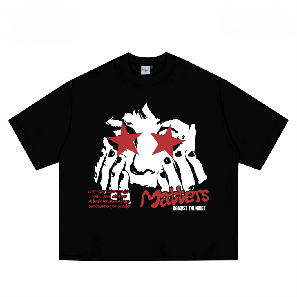 GG.bo Mens Heavyweight 16s The-Eye Black Boxy T-Shirt