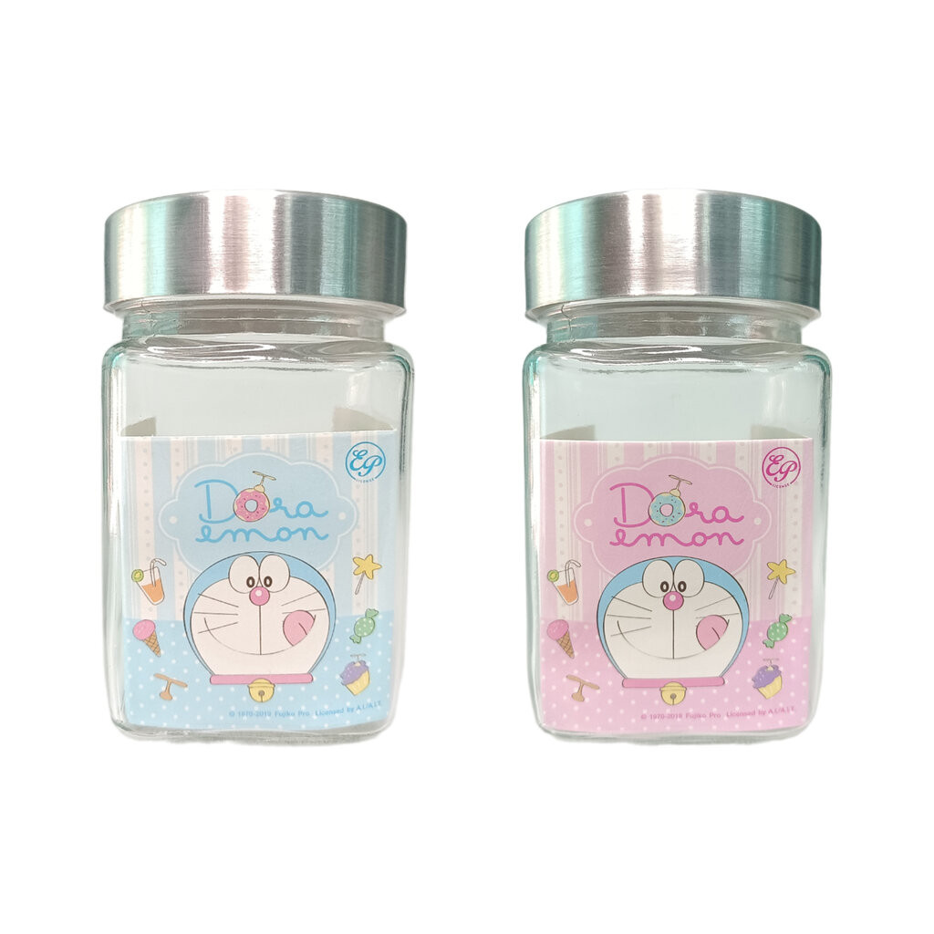Bottle Glass Doraemon ขวดโหลแก้วเก็บของ โหลเครื่องปรุงลายการ์ตูนซานริโอ