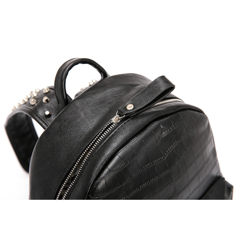 🌞SUNWISH🌞 - ETONWEAG- No.6992 2024 ใหม่ กระเป๋าเป้สะพายหลัง หนังจระเข้ แต่งหมุด สไตล์เกาหลี เหมาะกับใส่คอมพิวเตอร์ แฟชั่นสําหรับนักเรียน - รูปที่ 6