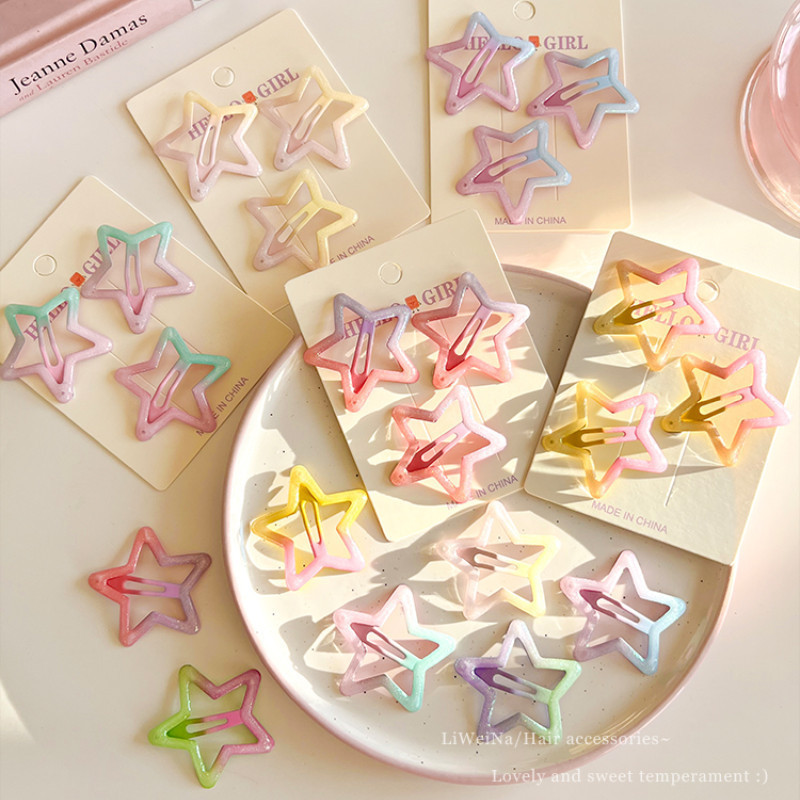 กิ๊บติดผม Y2k รูปดาวห้าแฉก เครื่องประดับ แฟชั่นสําหรับผู้หญิง