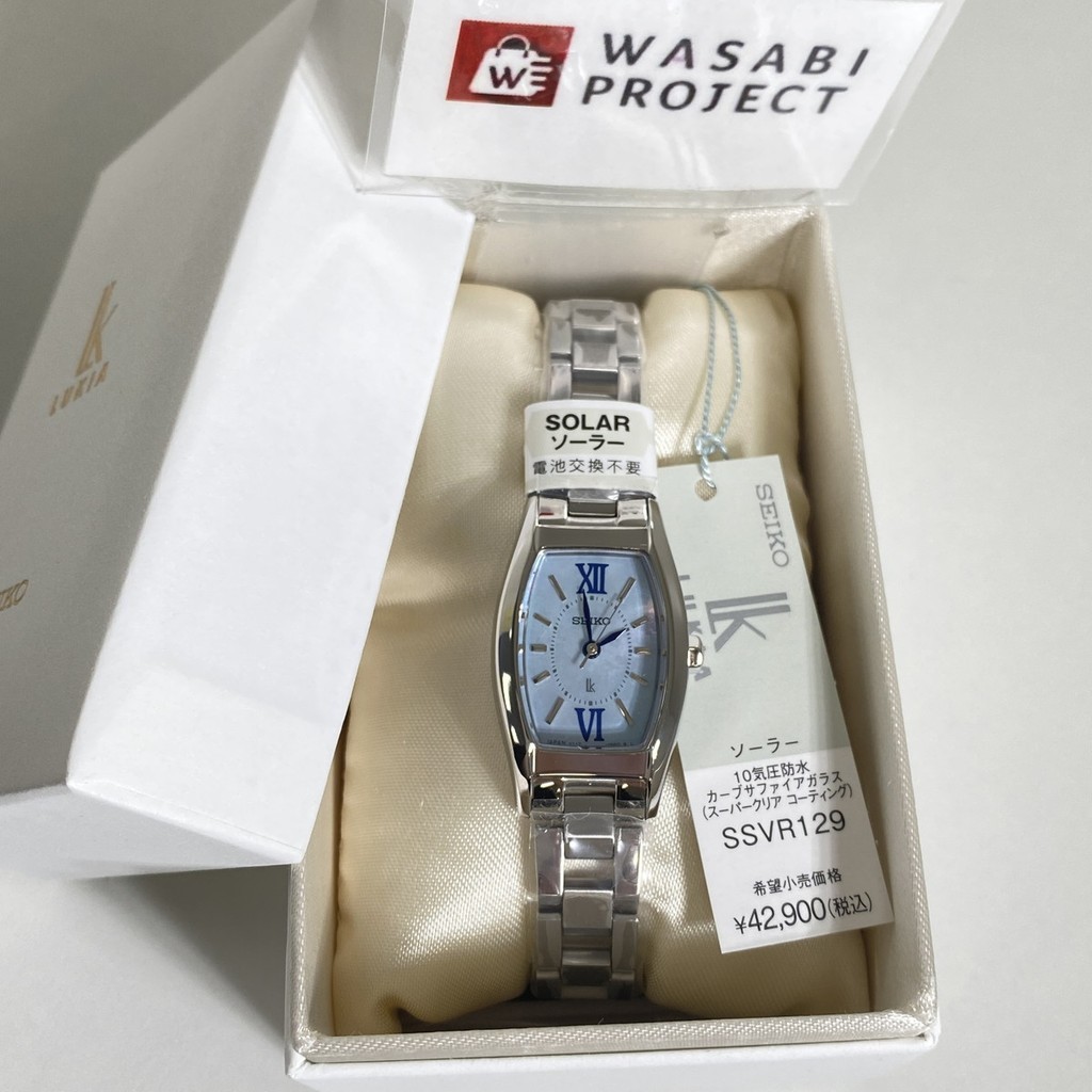 [Authentic★Direct from Japan] SEIKO SSVR129 Unused LUKIA Solar Sapphire glass Blue shell SS Women Wrist watch นาฬิกาข้อมือ