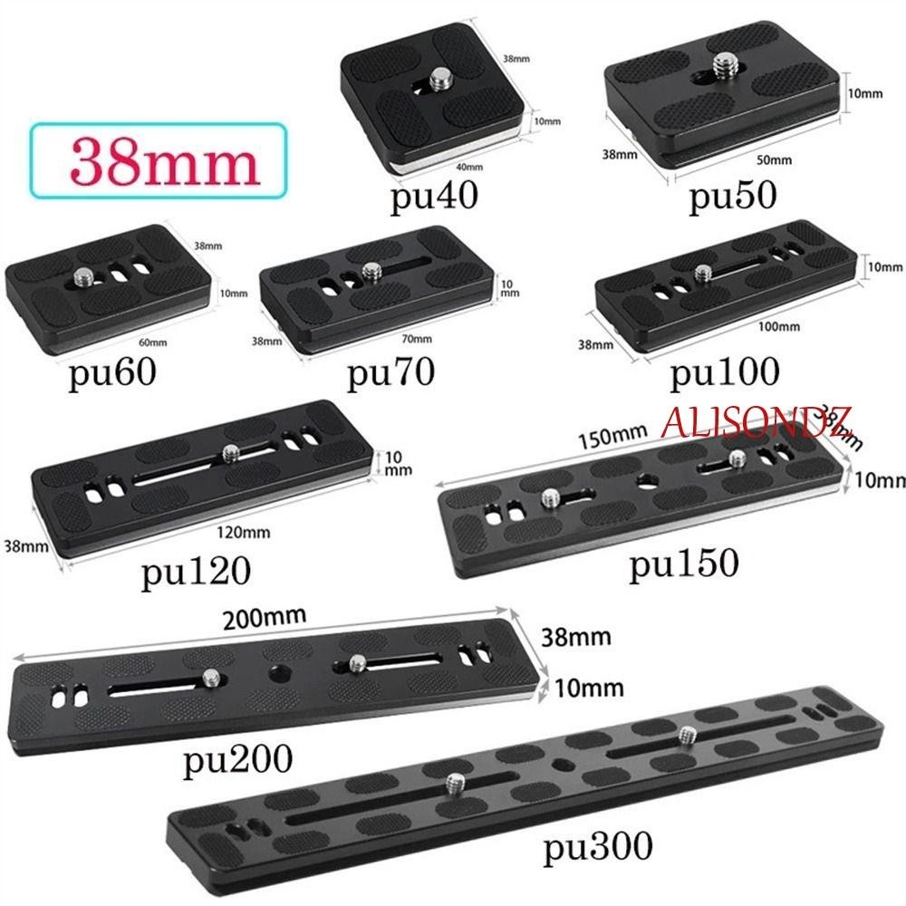 Alisondz อะแดปเตอร์ขาตั้งกล้องสามขา สําหรับ Benro Universal Quick Release อลูมิเนียมอัลลอยด์ PU Plate Ball Head Tripod Long Plate