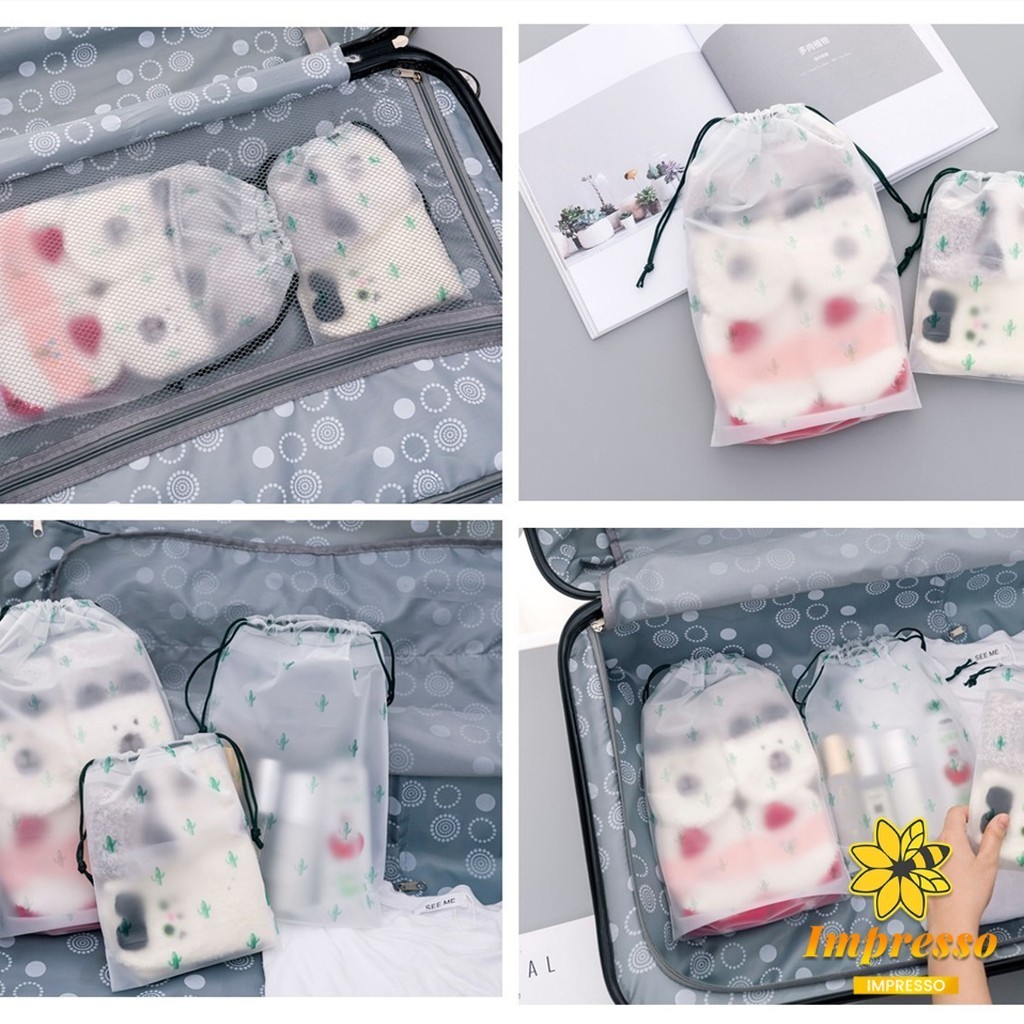 Impresso กระเป๋าเก็บเครื่องสำอาง ลายการ์ตูน  กระเป๋าหูรูด กระเป๋าใส่เครื่องเขียน / Multi Purpose Bag