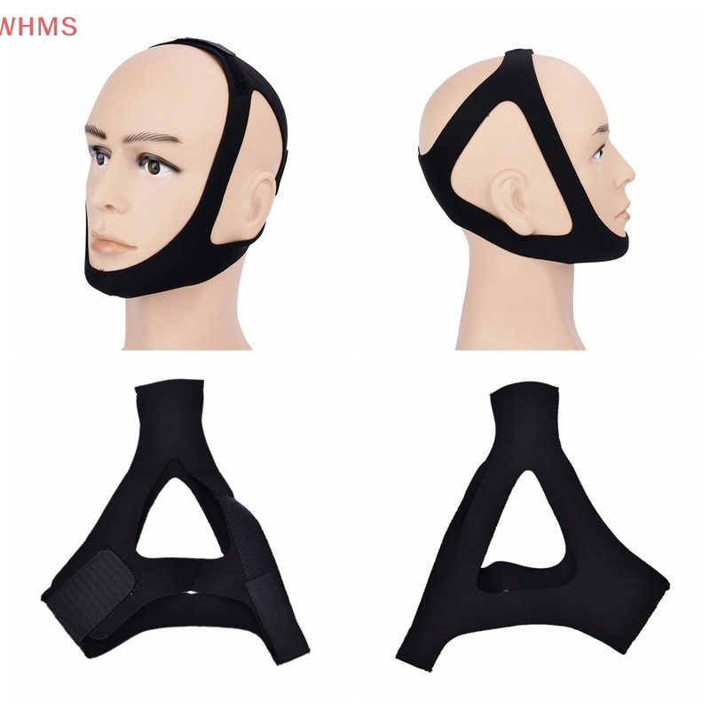 (WHMS) ใหม่ Anti Snore Stop Snoring Sleep Apnea สายรัดเข็มขัด Solution Chin Support Aid
