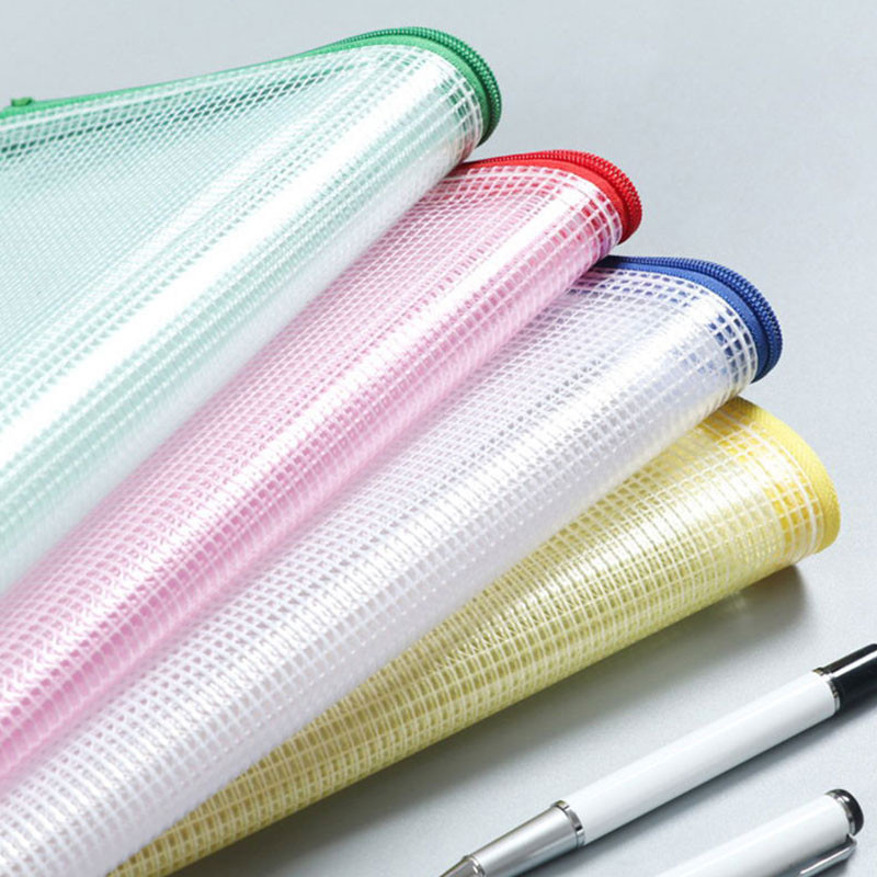 แฟ้มซองซิปใส่เอกสาร A4/A5/A6 ซองเอกสาร  กันน้ำpvc แฟ้มตะข่าย คละสี - รูปที่ 4