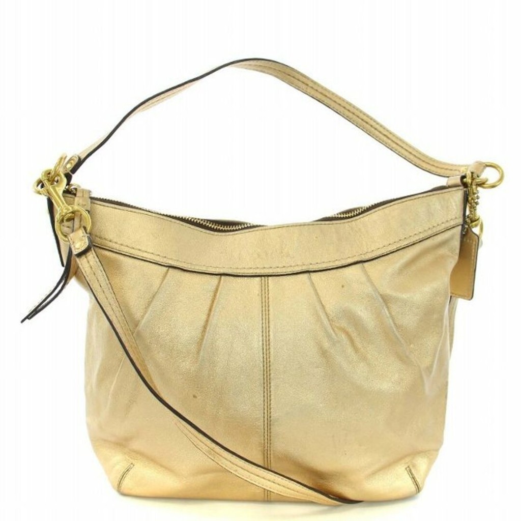 Coach Soho Pleated Convertible Shoulder Bag Gold Direct from Japan Secondhand