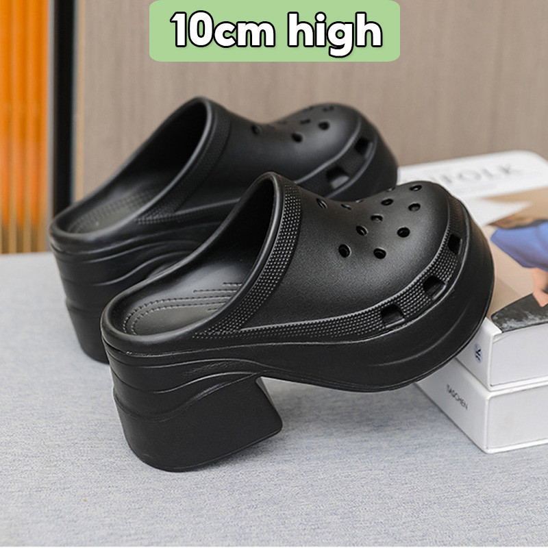Hot Chunky wedge Clogs รองเท้าแตะแพลตฟอร์มยางสําหรับผู้หญิง