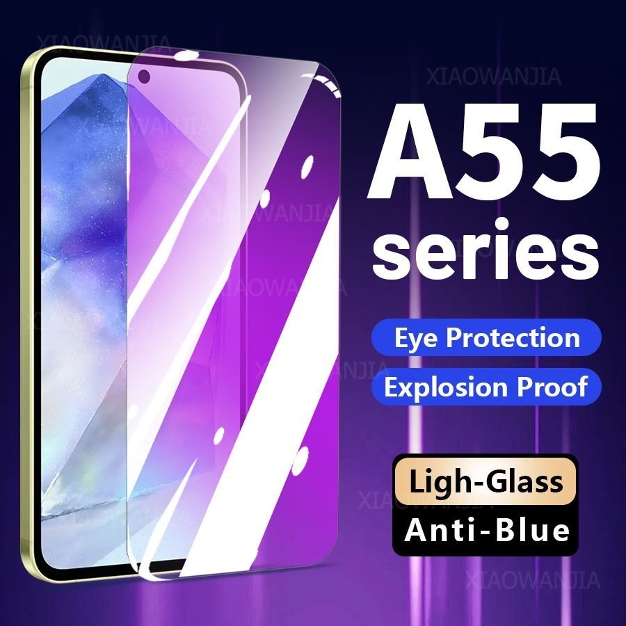ป้องกันแสงสีฟ้า ฟิล์มกระจกนิรภัย Samsung Galaxy Note 10 Lite S20 S23 Fe A55 A35 A15 A05 A04 A24 A34 A54 A53 A52 A72 A14 A13 A20 A30 A50 A70 A11 A31 A51 A71