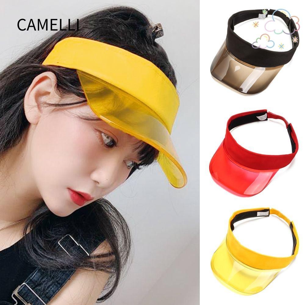 Camelli หมวกบังแดดลําลอง PVC น้ําหนักเบา สําหรับชายหาด
