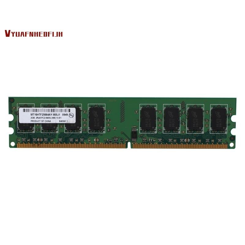 【vyuafnhedfijh 】 หน ่ วยความจํา RAM DDR2 เดสก ์ ท ็ อป 2GB 800MHz 2RX8 DIMM PC2-6400U ประสิทธิภาพสูงสําหรับเมนบอร ์ ด Intel AMD